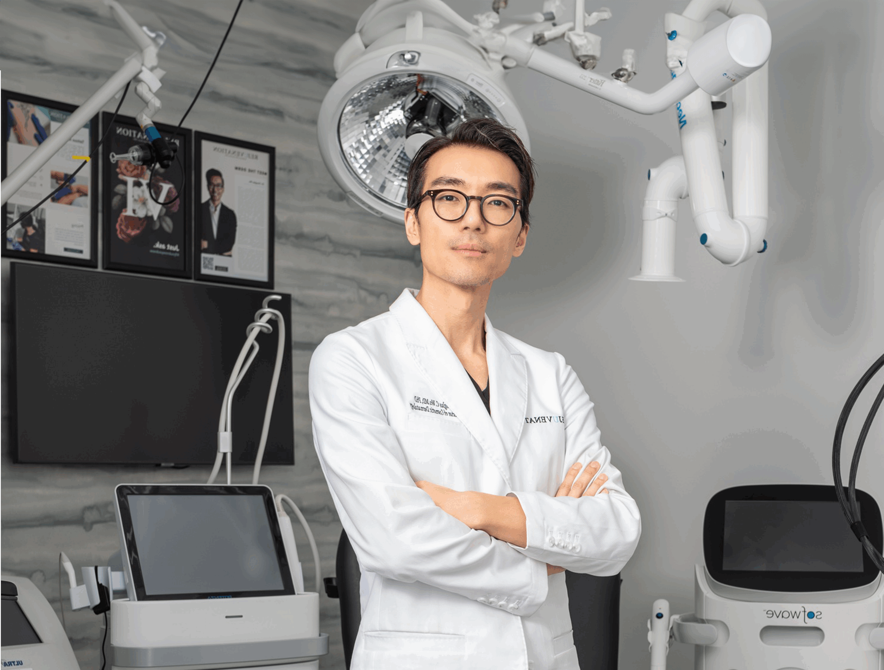 Dr. Douglas Wu Performing a laser procedure on a female patient